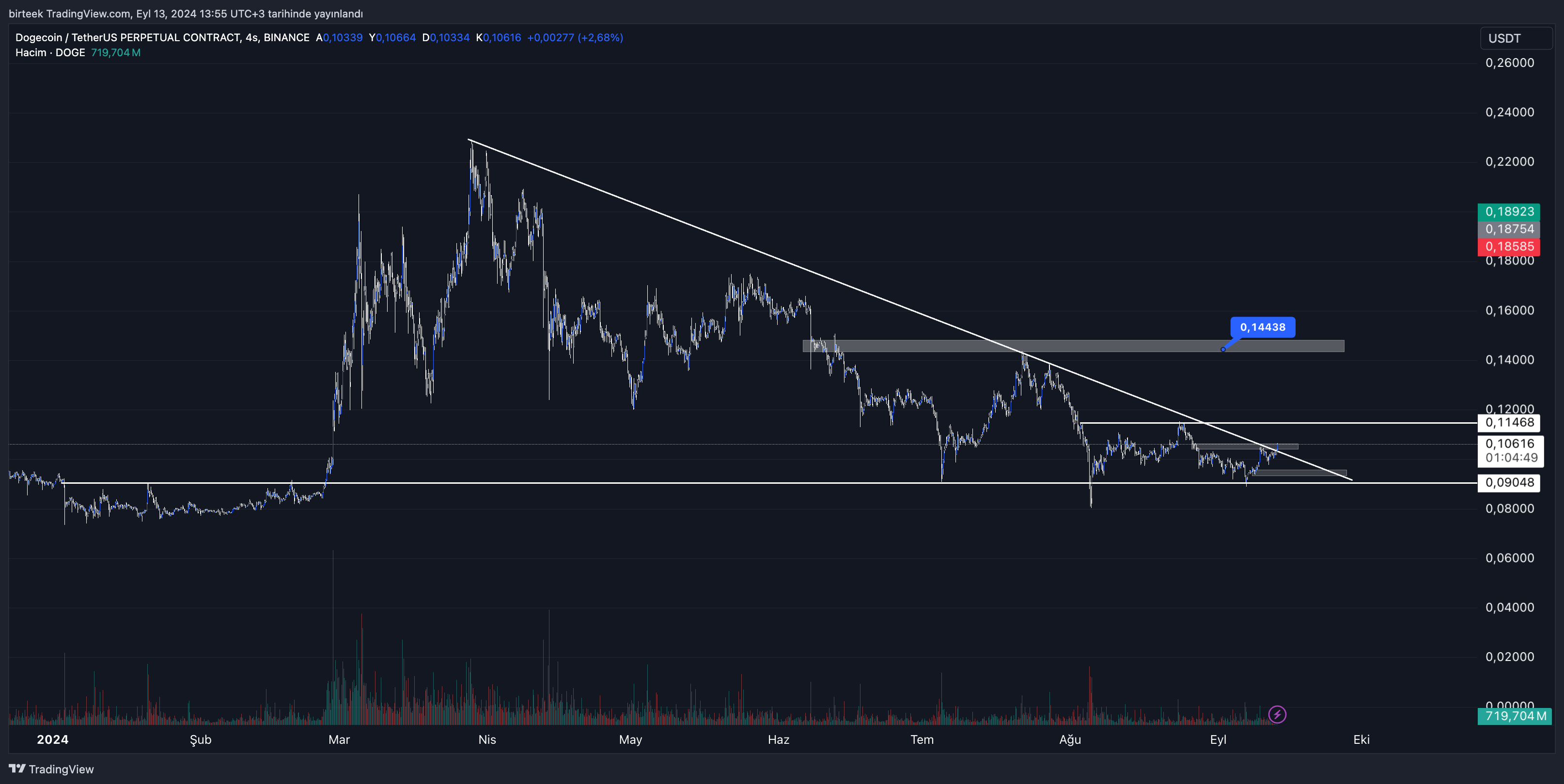 DOGE Coin Yorum ve Fiyat Analizi 13.09.2024