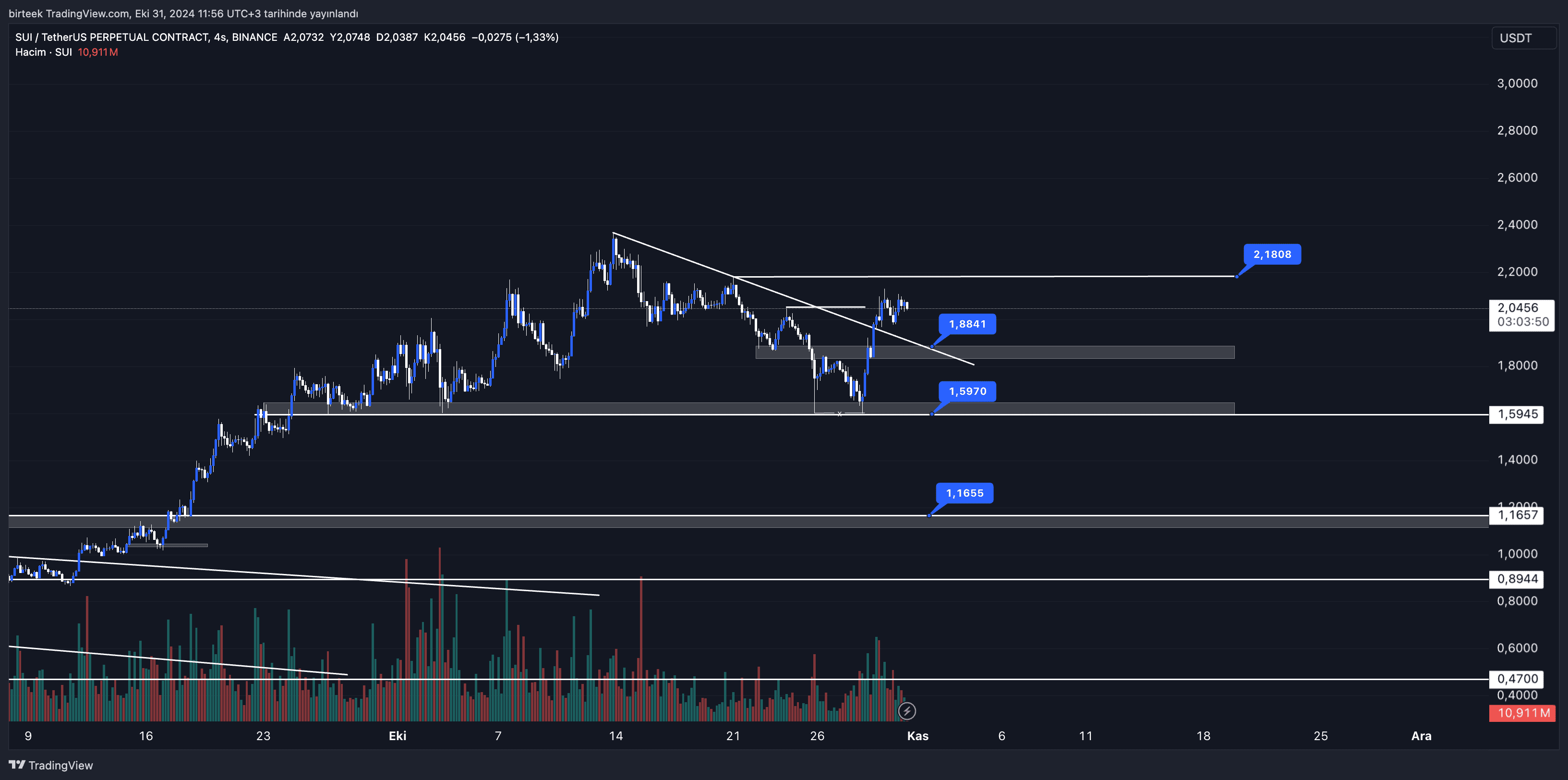 SUI Coin Yorum ve Fiyat Analizi 31.10.2024